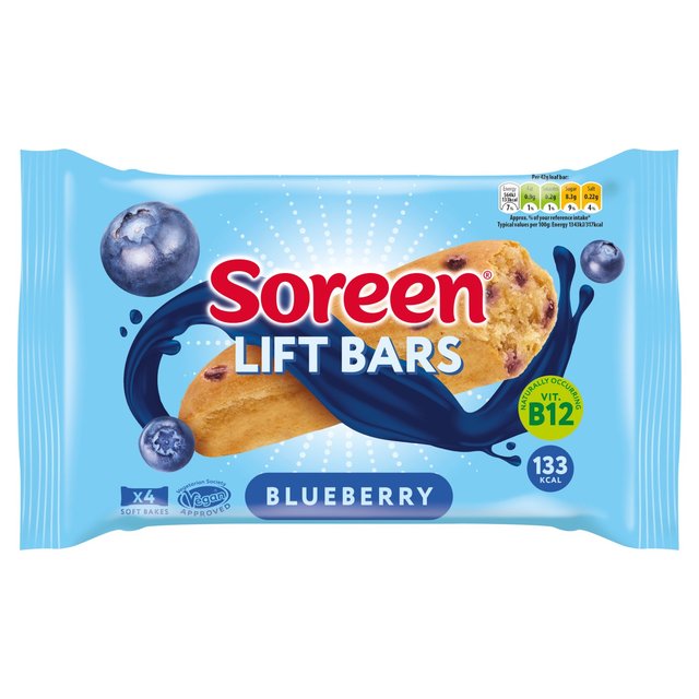 Soreen Lift Bars Blueberry, 4 Per Pack