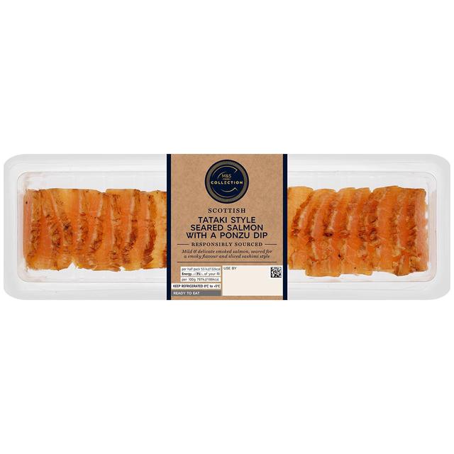 M & S Collection Scottish Tataki Salmon With Ponzu Dip, 140g