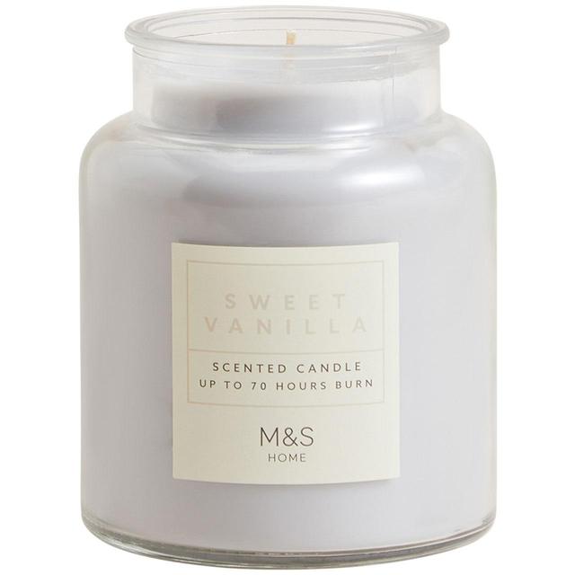 M & S Sweet Vanilla Jar Candle