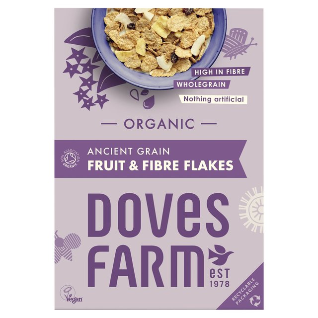 Doves Farm Organic Ancient Grain Fruit and Fibre Flakes, 375g