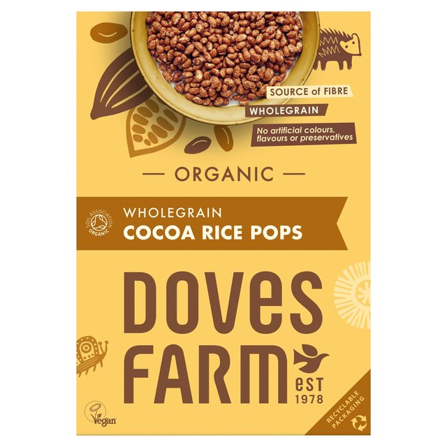Doves Farm Organic Wholegrain Cocoa Rice Pops, 300g