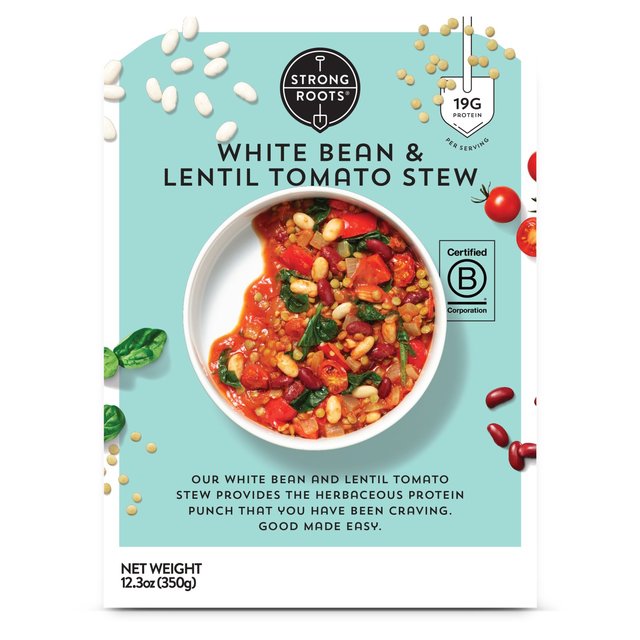 Strong Roots White Bean, Lentil & Tomato Stew, 350g