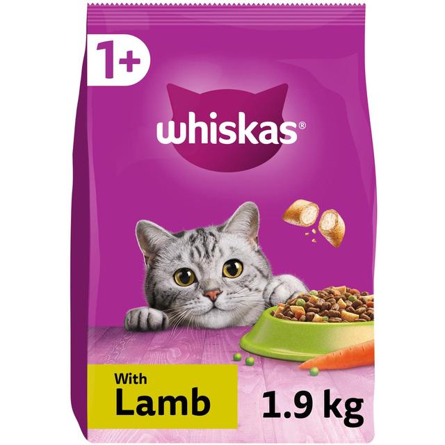 Mars Petcare Whiskas Adult 1+ Cat Food Dry With Lamb, 1.9kg