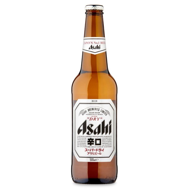 Asahi Super Dry Beer Lager Bottle, 500ml