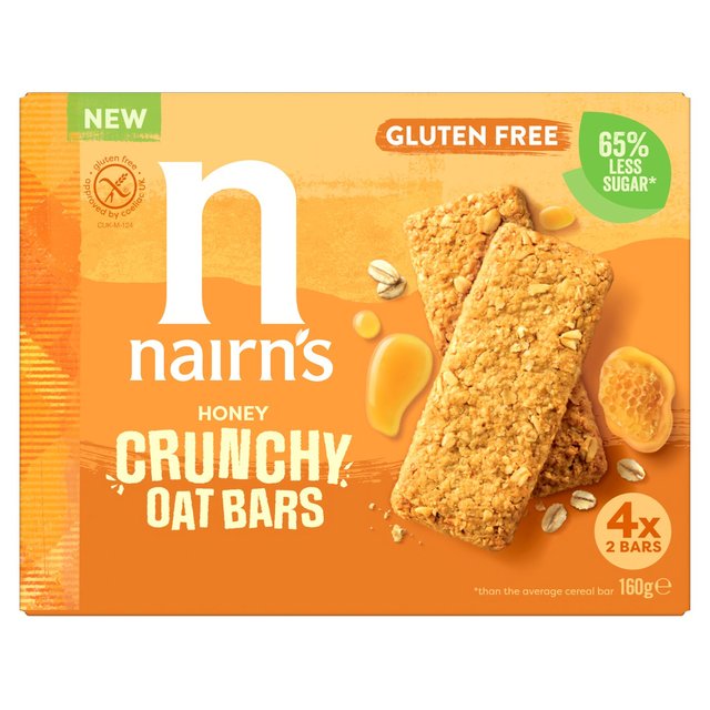 Nairn’s Gluten Free Crunchy Oat Bars Honey, 160g