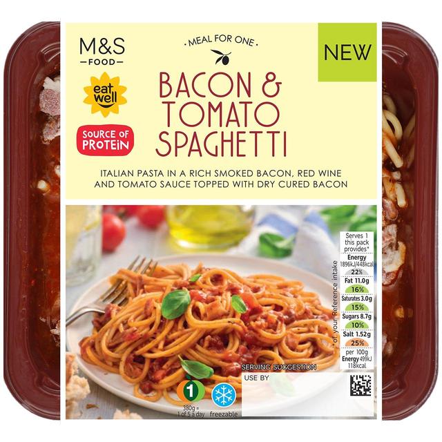M & S Tuscan Style Bacon & Tomato Spaghetti, 380g