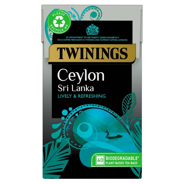 Twinings Ceylon Tea With 40 Tea Bags, 40 Per Pack