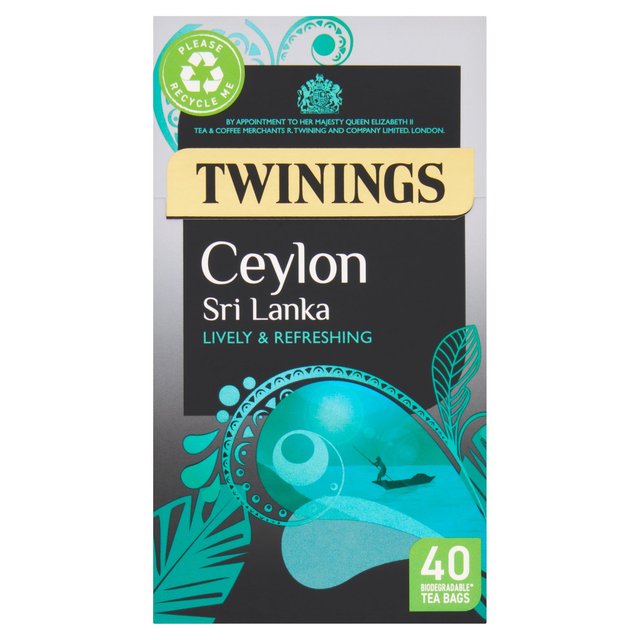 Twinings Ceylon Tea With 40 Tea Bags, 40 Per Pack