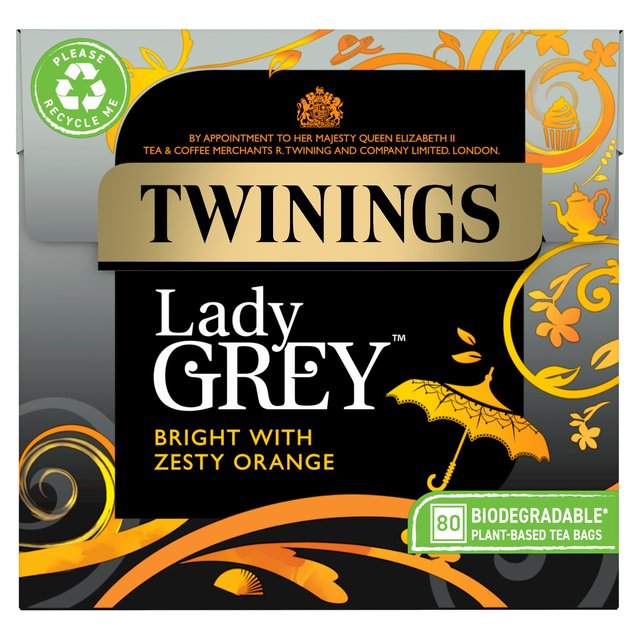 Twinings Lady Grey Tea With 80 Tea Bags, 80 Per Pack