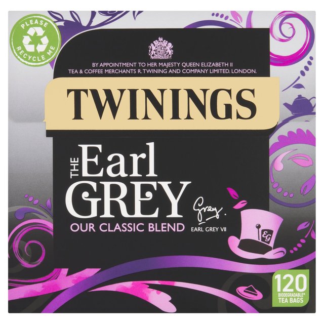 Twinings Earl Grey Tea With 120 Tea Bags, 120 Per Pack
