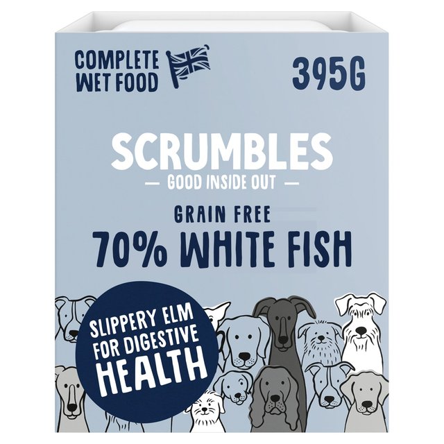 Scrumbles Dog Food Grain Free White Fish, 395g