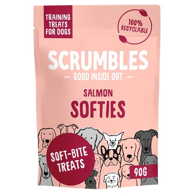 Scrumbles Softies Salmon Dog Treats, 90g