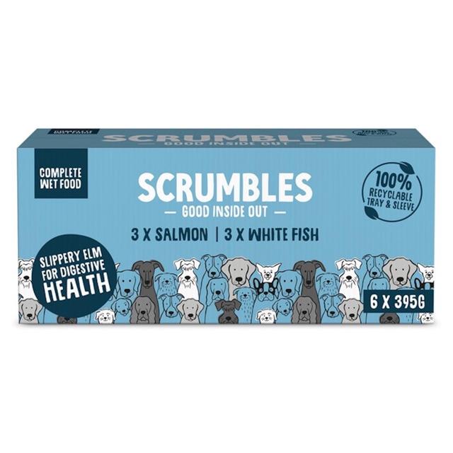 Scrumbles Wet Dog Food Fish Multipack, 6 x 395g