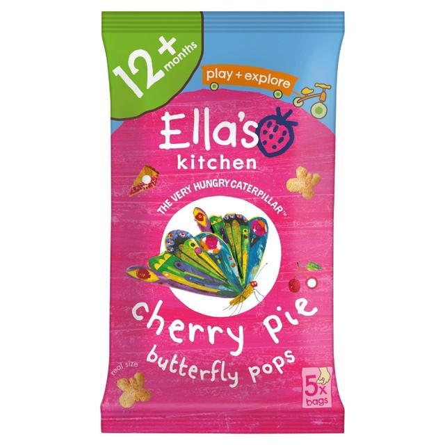 Ella’s Kitchen Cherry Pie Butterfly Pops Multipack Toddler Snack 12+ Months