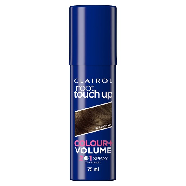 Clairol Root Touch Up 2 in 1 Spray, Medium Brown, 75ml