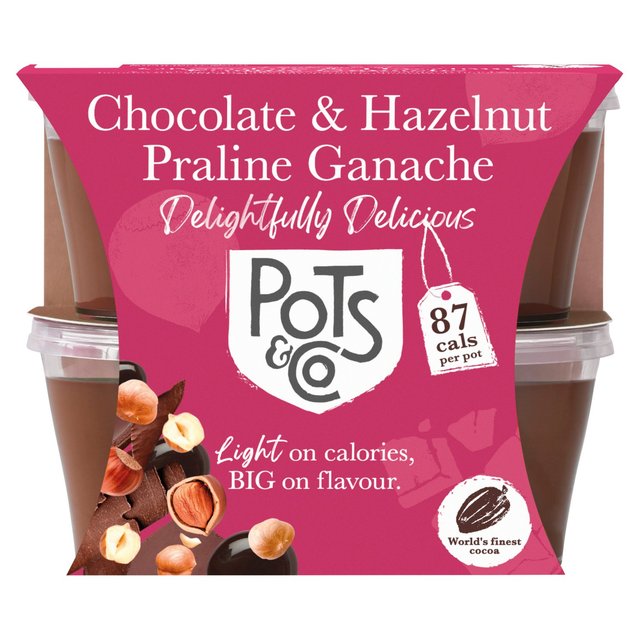 Pots & Co Chocolate & Hazelnut Praline Ganache, 4x45g, 180g
