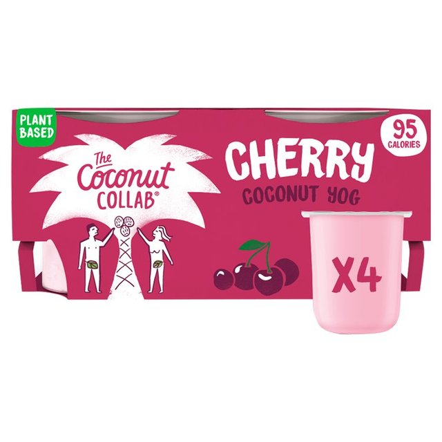 The Coconut Collaborative Cherry Multipack Yoghurt Alternative, 4 x 100g