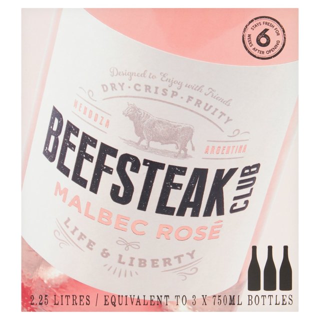 Beefsteak Club Malbec Rose Bag in Box, 2.25L