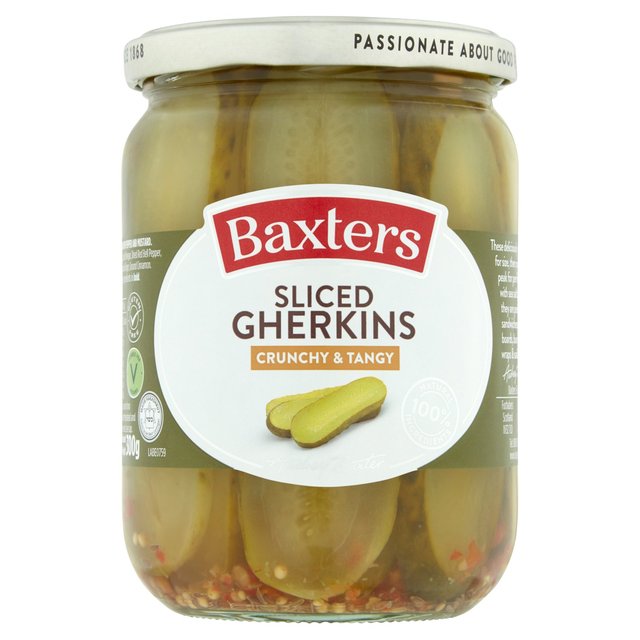 Baxters Sliced Tangy Gherkins, 540g