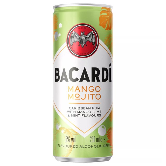 Bacardi Mango Mojito Rum Cocktail, 250ml