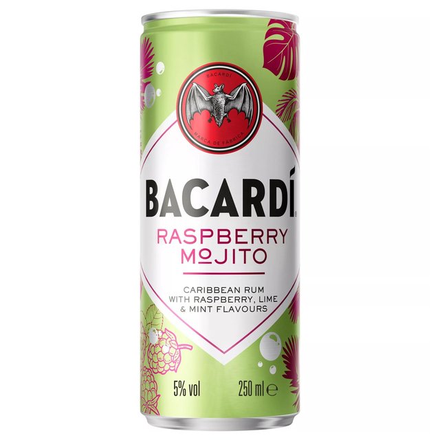 Bacardi Raspberry Mojito Rum Cocktail, 250ml