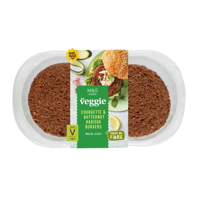 M & S Chickpea & Courgette Harissa Burgers, 226g