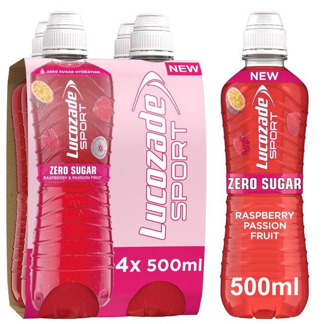 Lucozade Sport Drink Zero Sugar Berry, 4 x 500ml