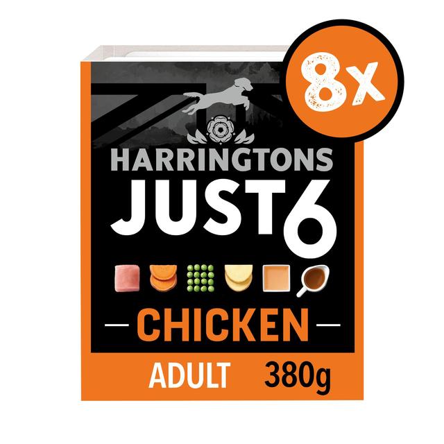Harringtons Dog Just 6 Wet Chicken, 8 x 380g
