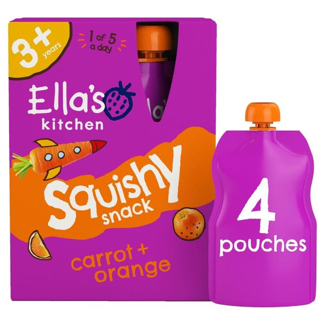 Ella’s Kitchen Carrot and Orange Kids Snack Multipack Pouch 3+ Years