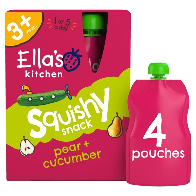Ella’s Kitchen Pear and Cucumber Kids Snack Multipack Pouch 3+ Years