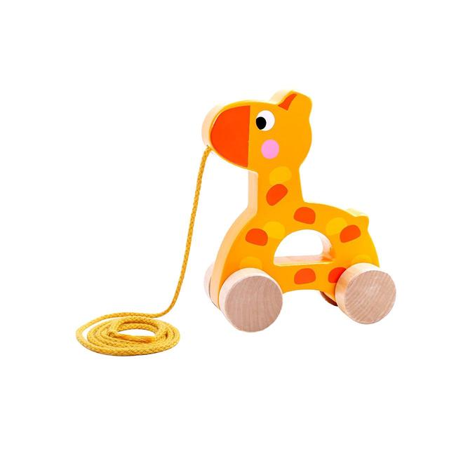 A B Gee Orange Wooden Pull Along Giraffe, One Size