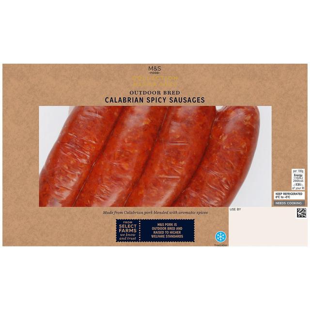 M & S 4 Calabrian Spicy Sausages, 400g