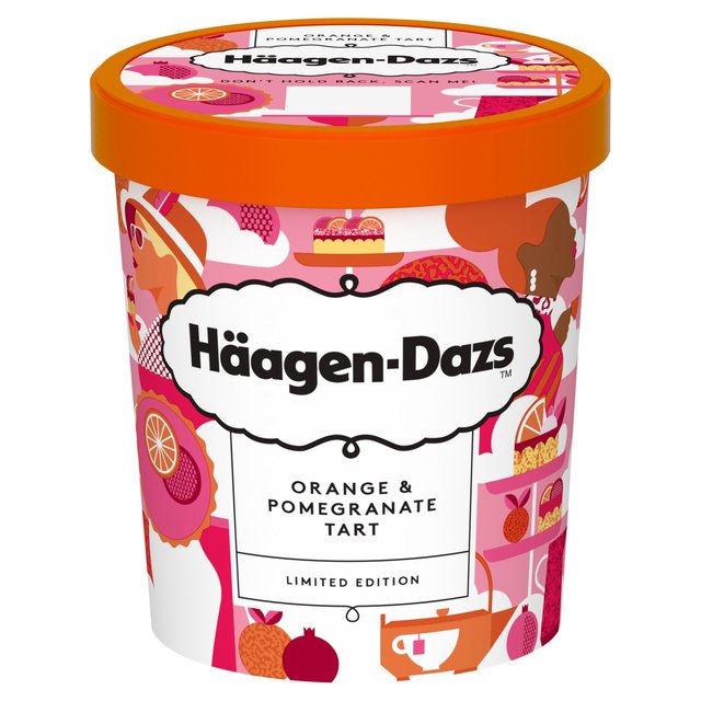 Hagen-Dazs Orange & Pomegranate Tart Ice Cream Exclusively at Ocado, 460ml
