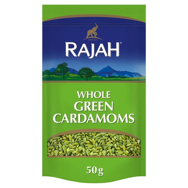 Rajah Spices Whole Green Cardamon, 50g