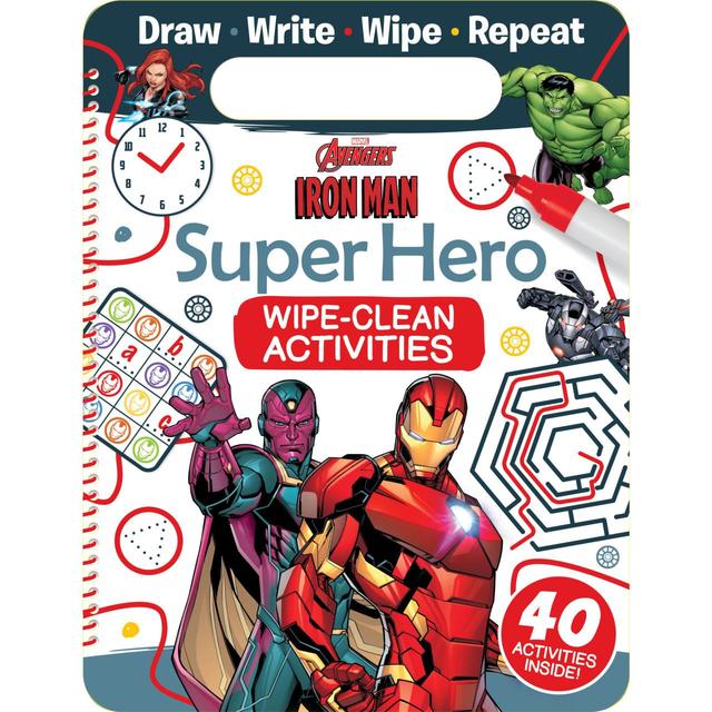 Igloo Books Marvel Avengers Iron Man, Super Hero Wipe-Clean Activities