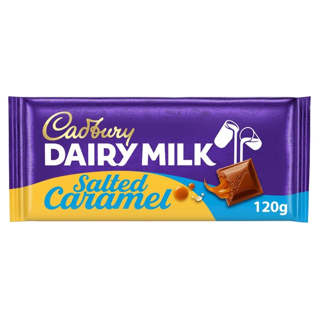 Cadbury Dairy Milk Salted Caramel Chocolate Bar, 120g