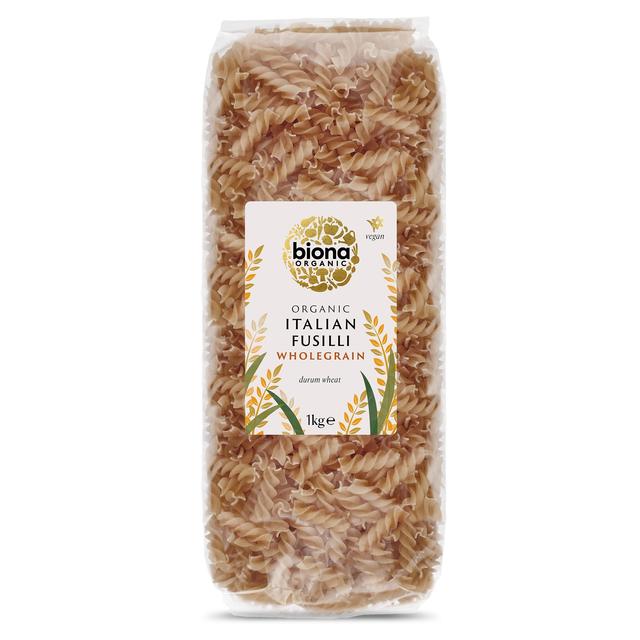Biona Organic Whole Wheat Fusilli Pasta, 1kg