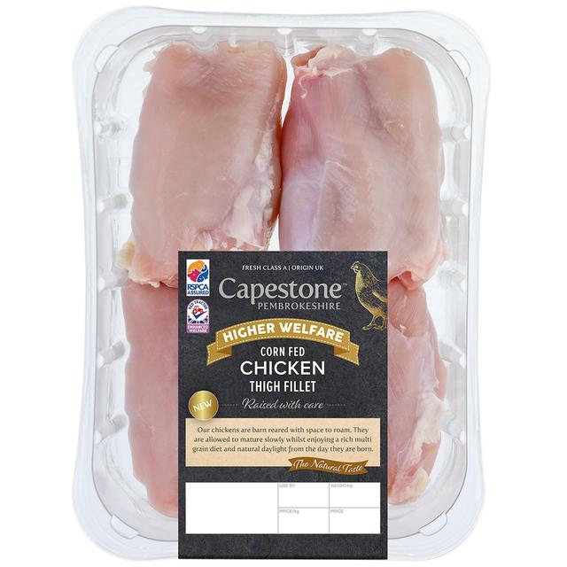 Capestone Higher Welfare Chicken Thigh Fillet, Typically: 400g