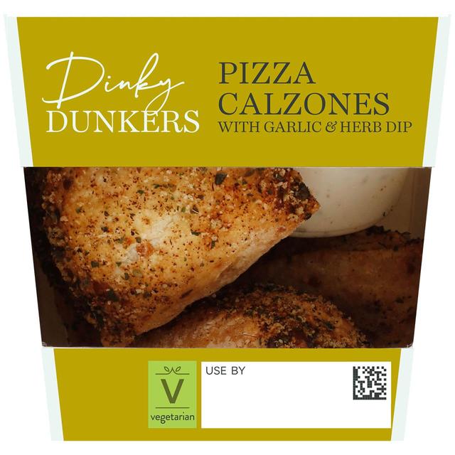 M & S Dinky Dunkers Pizza Calzones With Garlic & Herb Dip, 130g