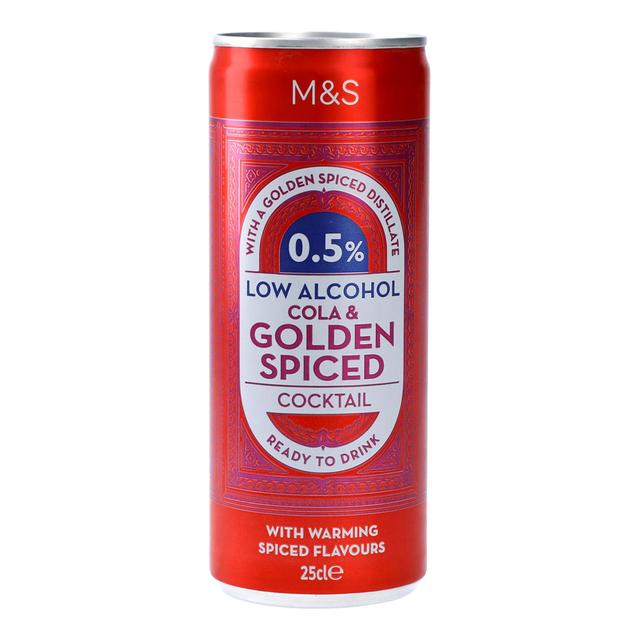 M & S Low Alcohol Golden Spiced & Cola, 250ml