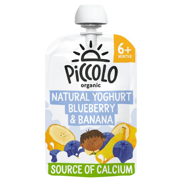 Piccolo Organic Natural Yoghurt Blueberry & Banana Stage 1, 100g
