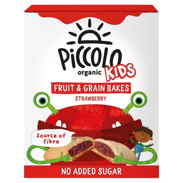 Piccolo Organic Kids Strawberry Fruit & Grain Bars, 6 x 22g