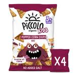 Piccolo Organic BBQ Popped Corn Chips Kids Multipack