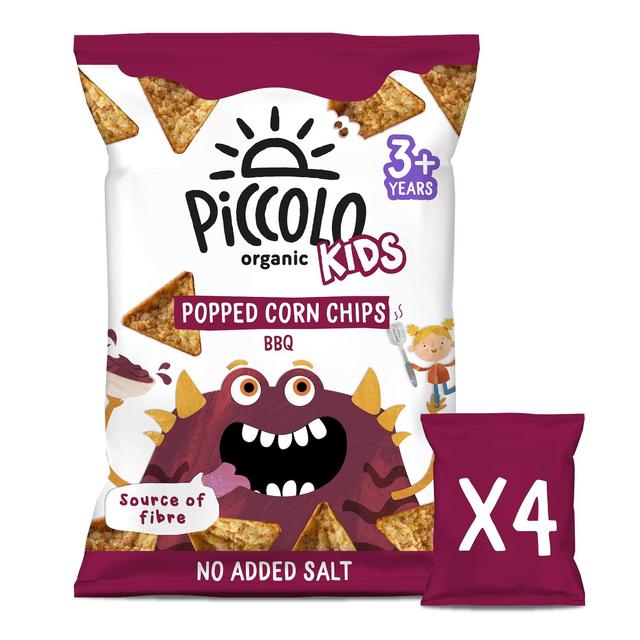 Piccolo Organic BBQ Popped Corn Chips Kids Multipack, 5 x 20g