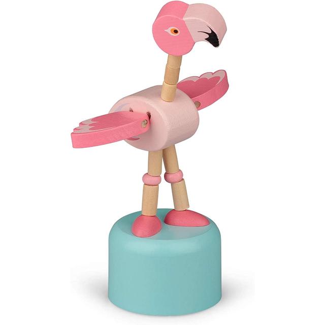 Tobar Wooden Push Base Flamingo Toy