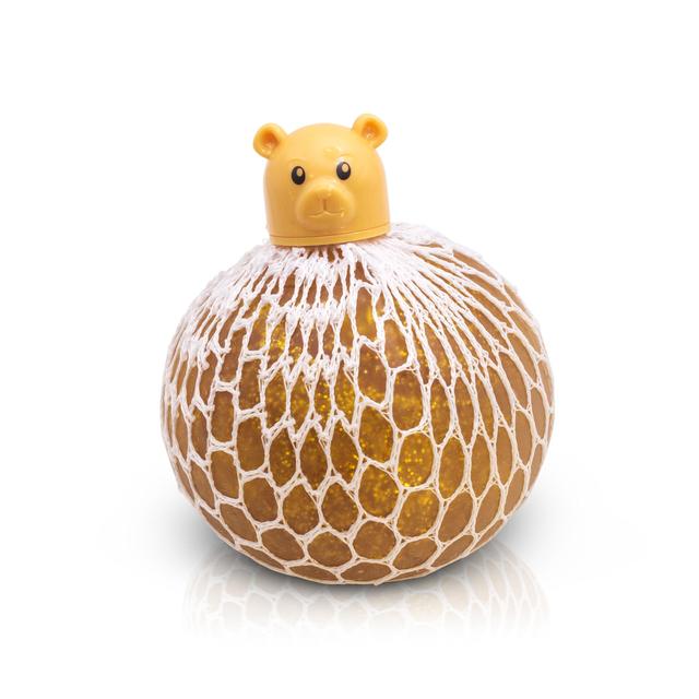 Tobar Squishy Mesh Gold Bear Squeeze Toy