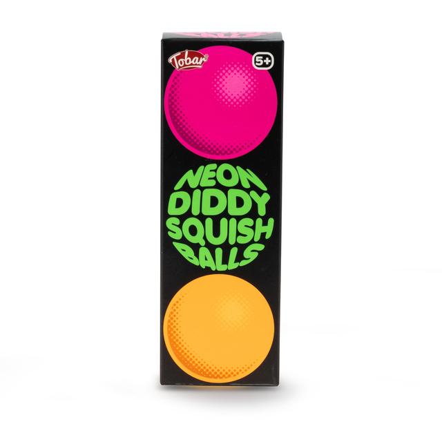 Tobar Neon Diddy Squish Balls, 3 Per Pack