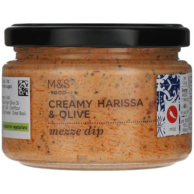 M & S Creamy Harissa & Olive Mezze Dip, 250g
