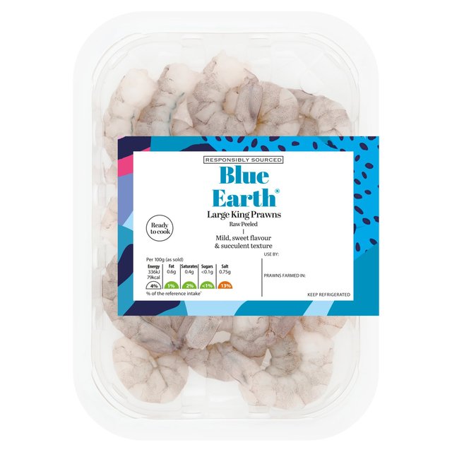 Blueearth Blue Earth Foods Raw King Prawns, 150g