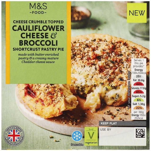 M & S Cheese Topped Cauliflower & Broccoli Pie, 200g